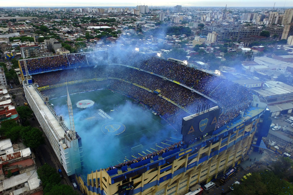 Imagen de la Bombonera, casa de Boca Juniors, en un superclásico