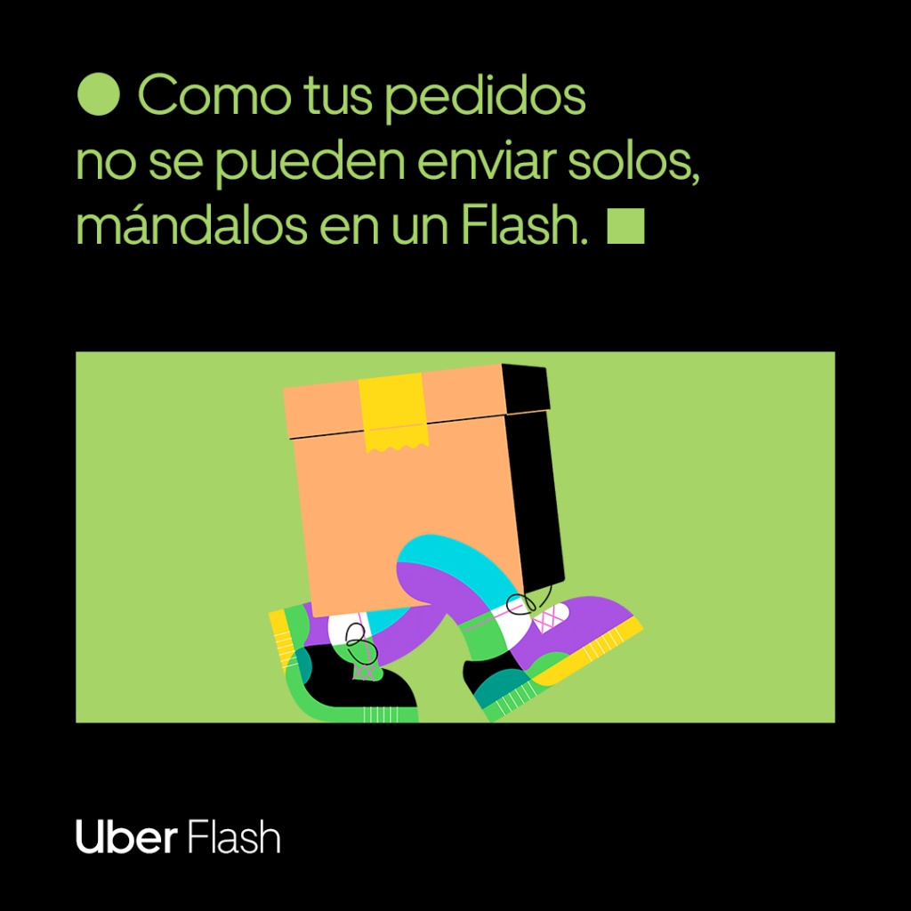 Uber Flash entrega paquetes a tus clientes.