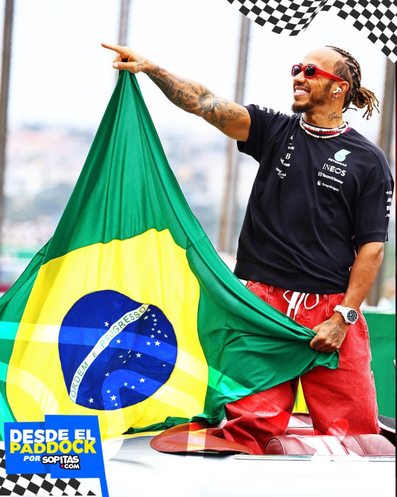 Lewis Hamilton en Brasil